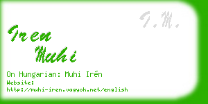 iren muhi business card
